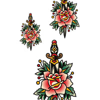 Neptattoo-Rose-and-knifes