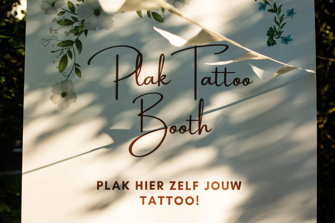 Plak Tattoo Booth Bruiloft 150 gasten - Talatattoo