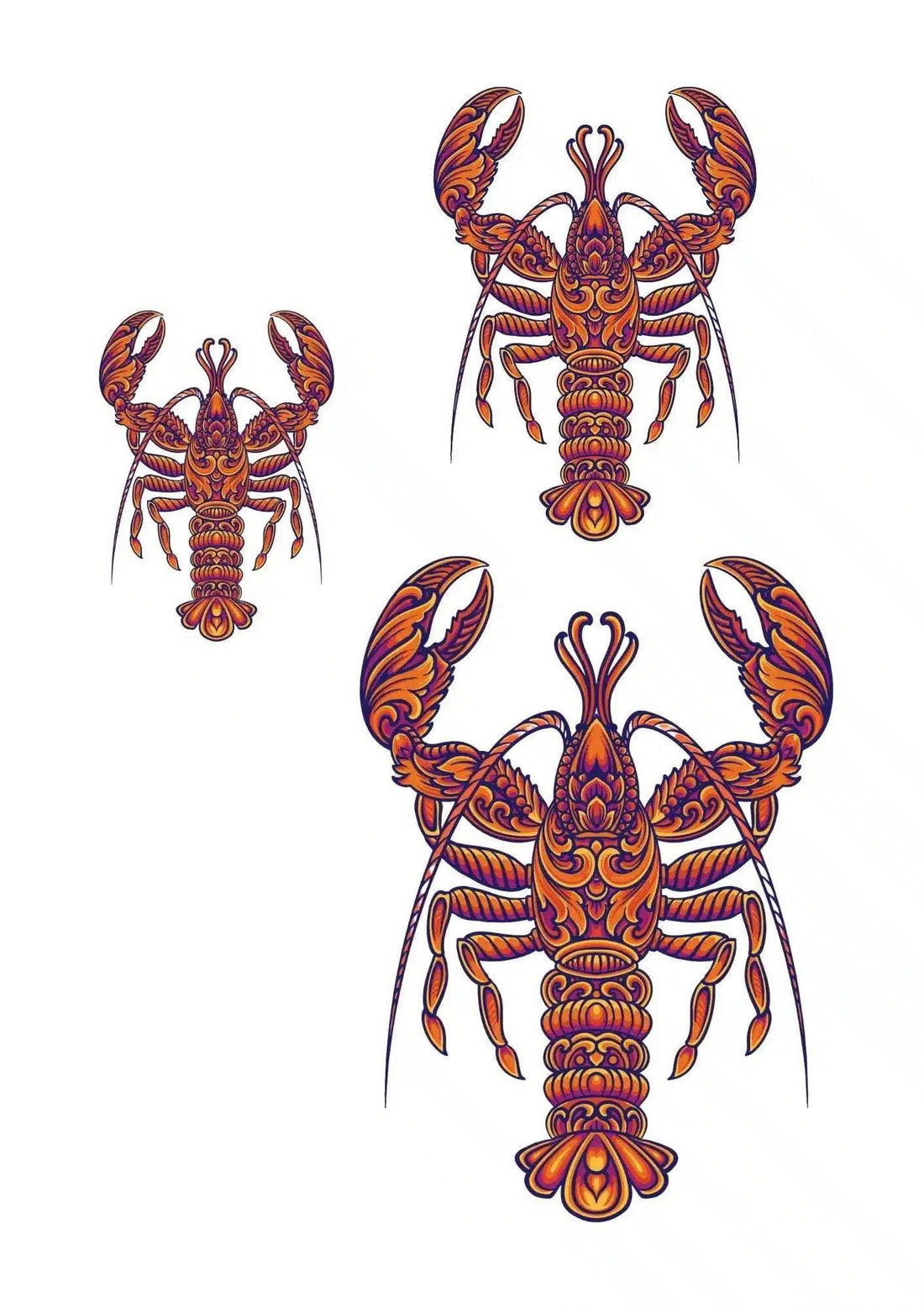 Neptattoo Mysteries of the sea - Lobster - Talatattoo