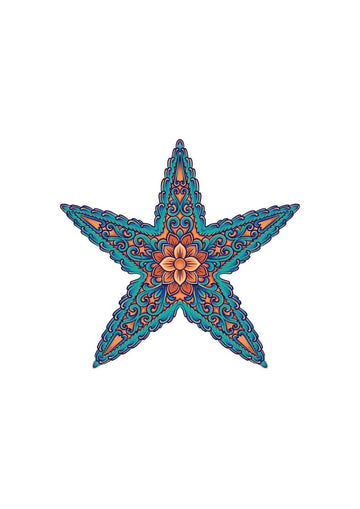 Neptattoo Mysteries of the sea - Starfish Blue - Talatattoo