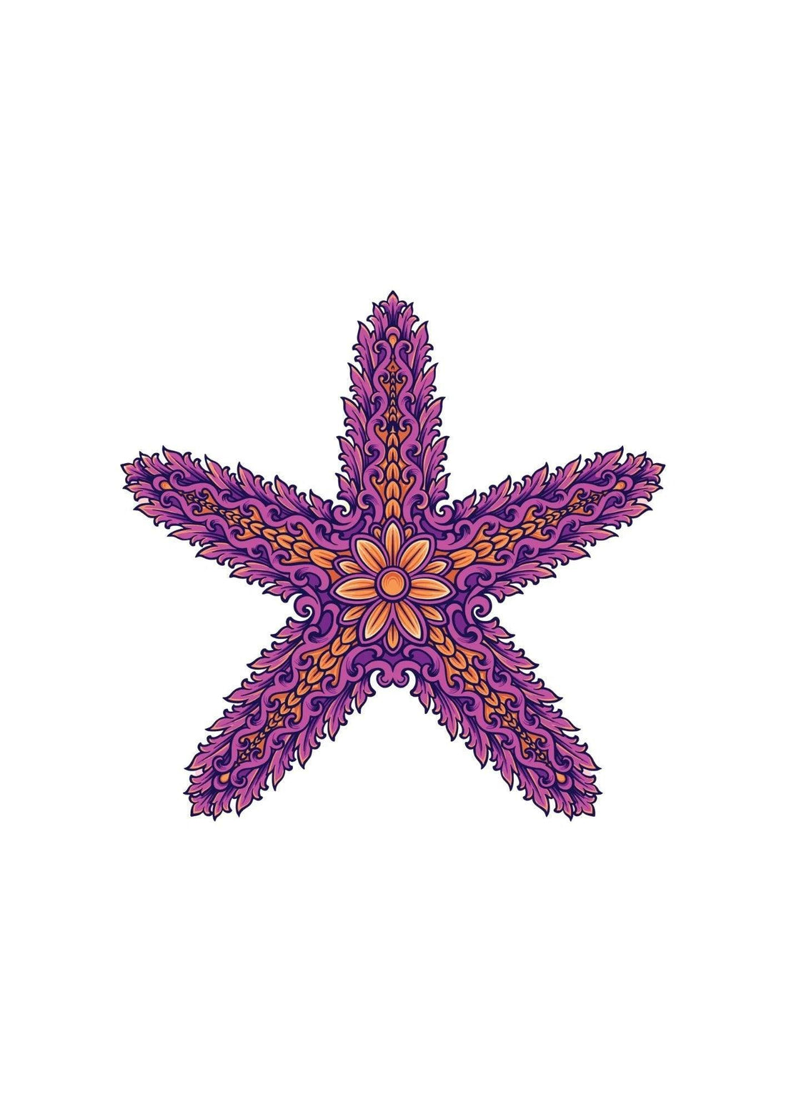 Neptattoo Mysteries of the sea - Starfish Purple - Talatattoo