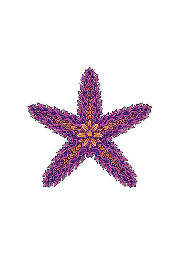 Neptattoo Mysteries of the sea - Starfish Purple - Talatattoo