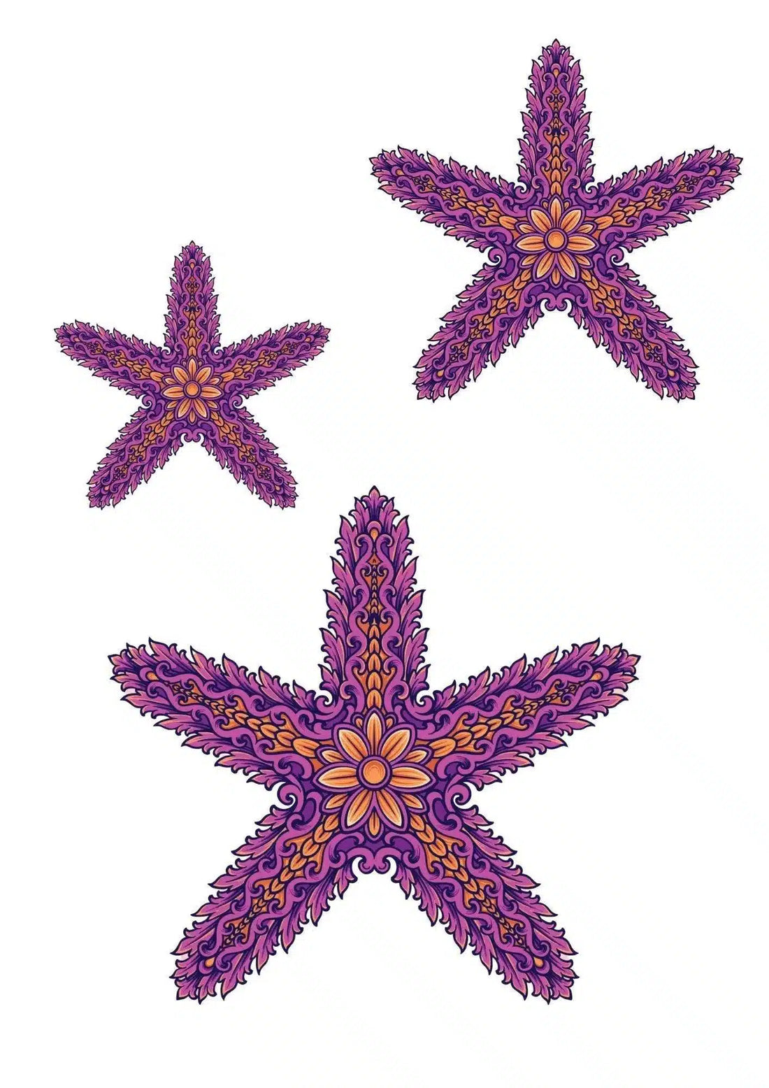 Neptattoo Mysteries of the sea - Starfish Purple - Talatattoo