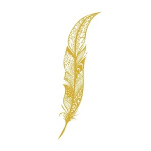 Neptattoo-Feather-Gold