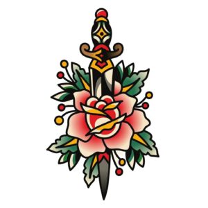 Neptattoo-Rose-and-knife
