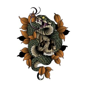 Neptattoo-Snake-Skull