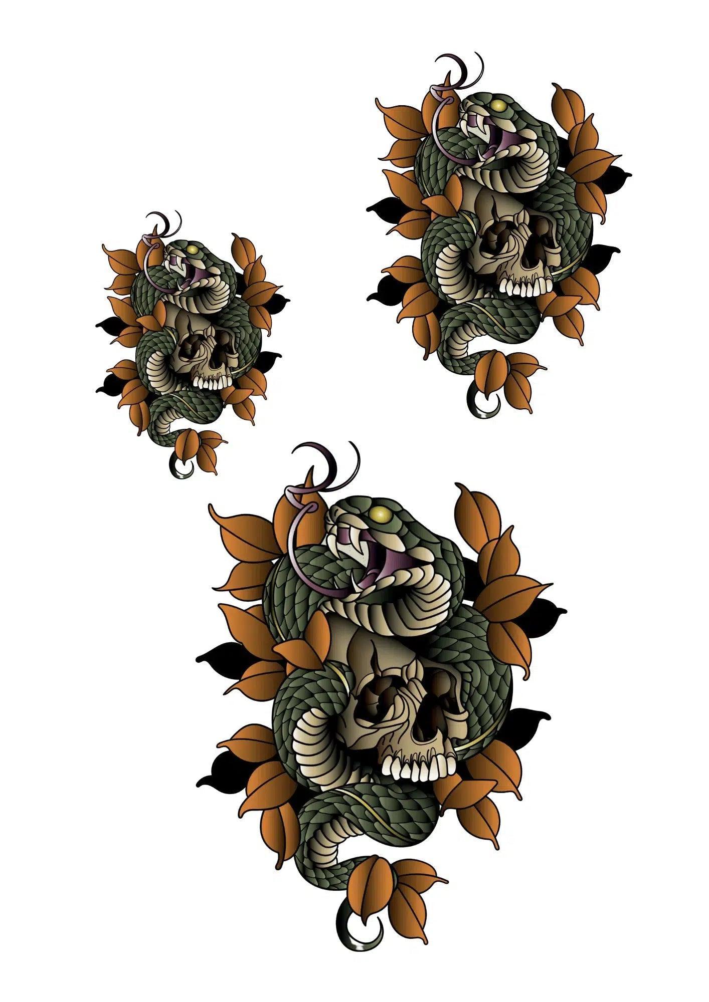 Neptattoo-Snake-Skulls