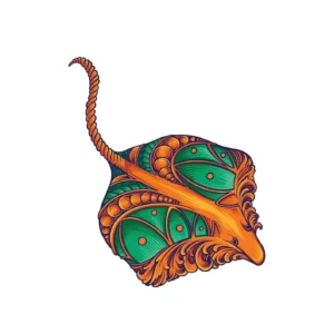 Neptattoo-Stingray-Fish-Orange